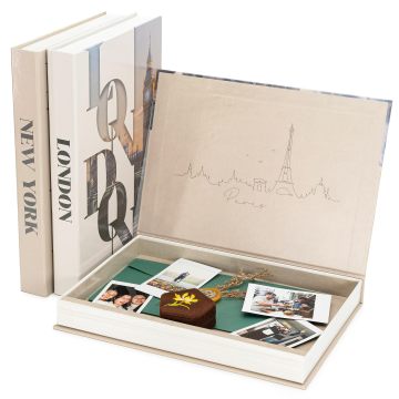 Tavolino da caffè decorativo ritmo di libri finti