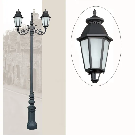 Nordic Style Antique Cast Iron LED Garden Lantern Street Lamps