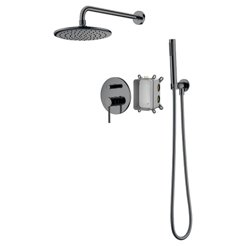 Rain Brass Complete Shower System With Rough-In Valve