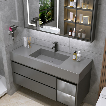 Black Marble Waterproof Bathroom Medicine Cabinet for Hand Wash