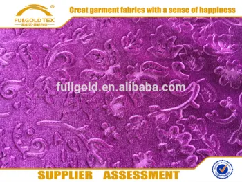Best Price KS Velvet polyester Velvet dyed With 3D Emboss