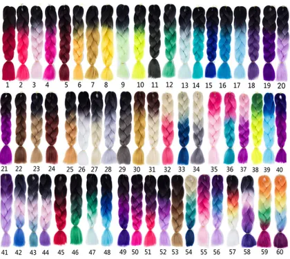 beauty supply yaki perm braiding hair Ombre pink silver black Coloured african  braiding hair cheap Crochetr hair