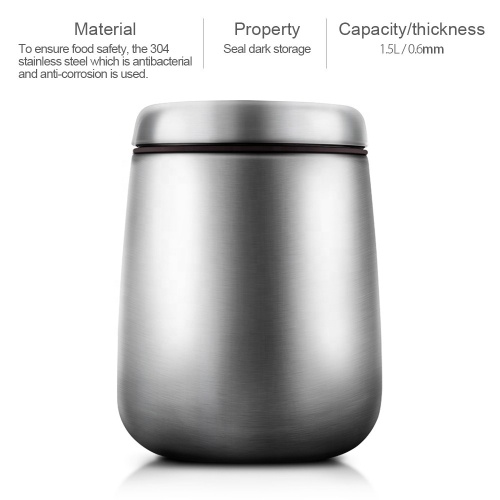 Tea Coffee Canister Stainless Steel Metal Tea Coffee Canister With Lid Manufactory