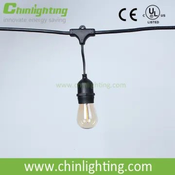 48FEET Decor String lights Hanging S14 Plastic Edison light bulb Weatherproof IP65