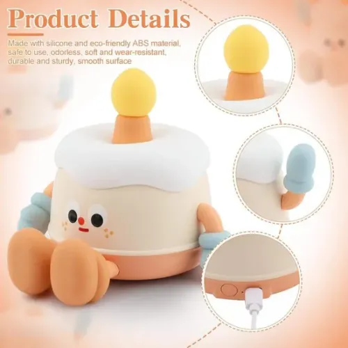 Очаровательный силиконовый торт на день рождения ночной свет с музыкой