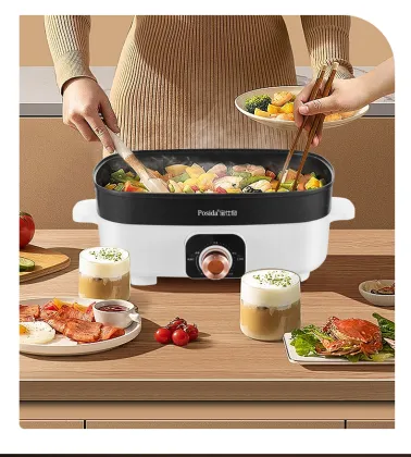 Electric Multicooker for Grilling, Baking, Boiling, BBQ, and Hot Pot