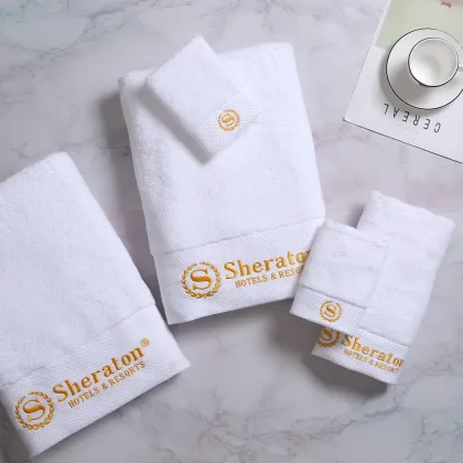 White Hotel Towels/ Platinum White Cotton Hotel Towel