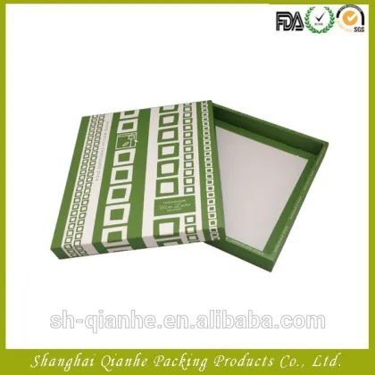 Green printed coated paper chocolate packaging box