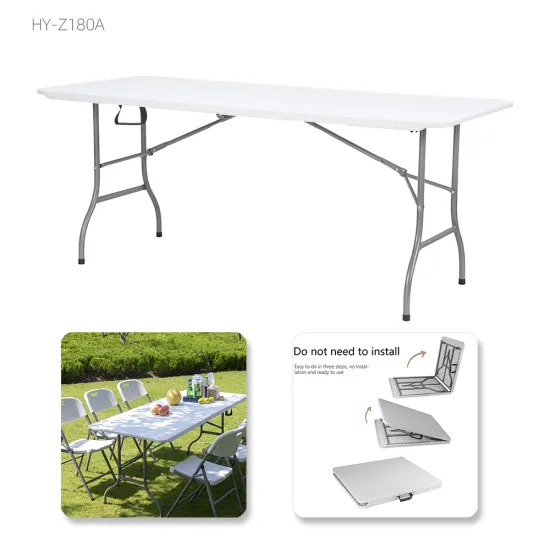 Wholesale Custom Plastic Leg Folding Picnic Tables and Chairs (6ft/8ft) for Events & Banquets