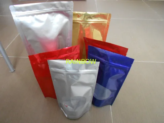 Custom Snack Bag Packaging , Bopp / Ldpe Stand Up Ziplock Mylar Food Bags