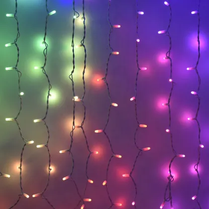 Waterproof LED Christmas Curtain Lights - Wedding & Holiday Decorative Lighting
