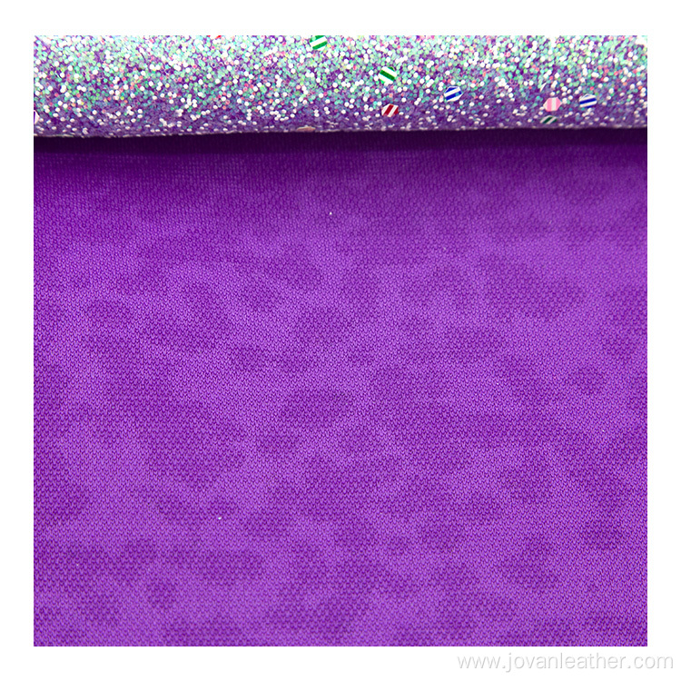 chunky glitter Faux PU synthetic leather sheets