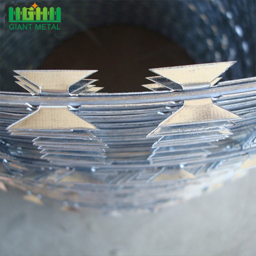 Keamanan Tinggi Hot Dipped Galvanized Razor Barbed