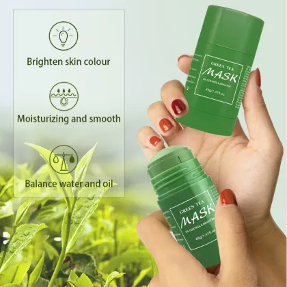 Organic Clay Face Mask for Oil Control and Cleansing - Green Tea Facial Mask Stick