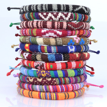 Retro Handmade Boho Multicolor String Cord Woven Braided Friendship Bracelets