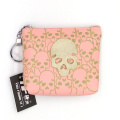 Skull flower style PU coin purse