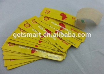 Self Destructive Custom Paper RFID Tags for Car windshield