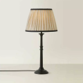 Burgundy Clara Lamp With Tailored Pleated Shade