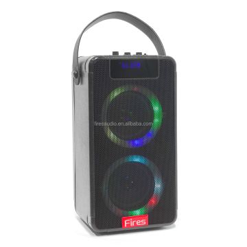 Portable Speaker with LED Light - Classic Outdoor Boombox with 4 Inch Woofers