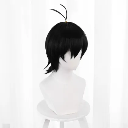 35cm Short Black Synthetic Wig for Chinen Miya Cosplay from SK8 the Infinity