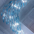 Individuality customized charming lobby blue crystal pendant