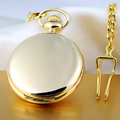 Quartz Movement Pocket Watch with Hanging Chain