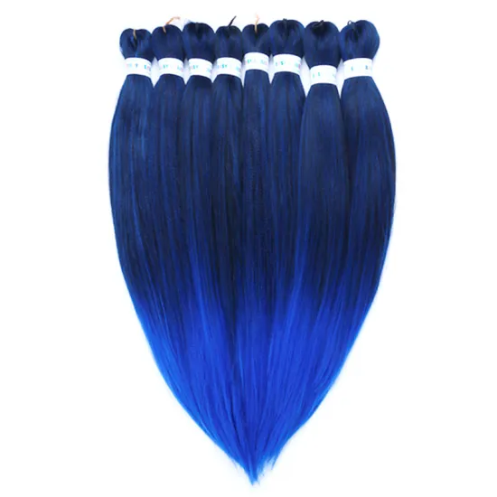 Professional Synthetic Jumbo Braid Hair Yaki 23'' 26'' 28'' Low Temperature Ombre Color Synthetic Pre Stretched Braiding Hair