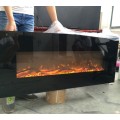 Stand de TV con colorida chimenea ajustable de llamas colgando