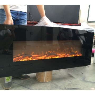 Decor Flame Electric Fire Place with Wood Mantel