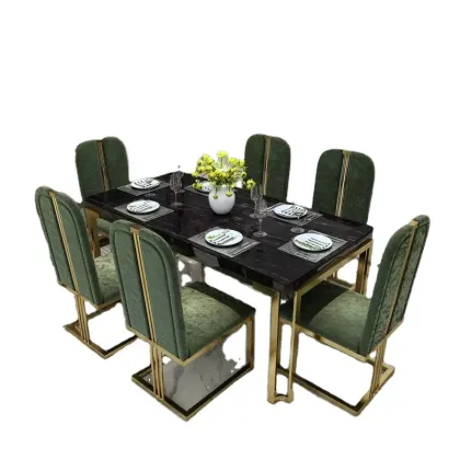 Royal Design Modern Marble Dining Table Sets for Elegant Dining Rooms