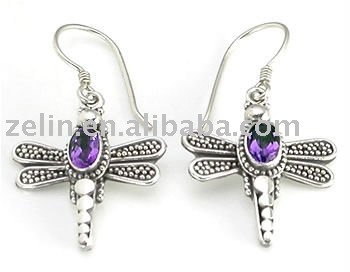 fashion 316L stainless steel with antique dragonfly body piercing earrings