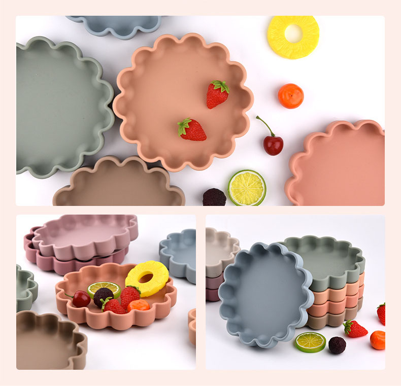 silicone flower shape plate MFZ-P024