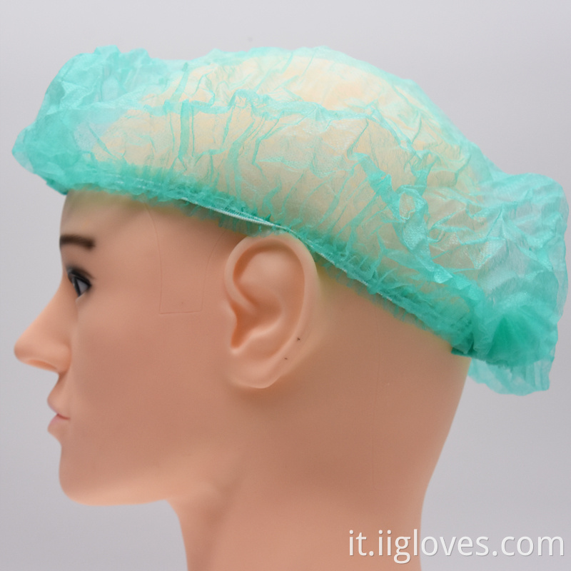 Tappo a clip a strisce non tessuto bouffant copricapo blu antipolta blu non tessuto