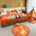Impresión de la habitación para padres e hijos Cojín de tapa de cama de la carpa