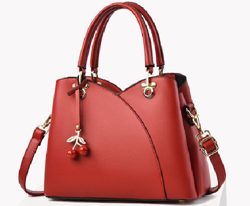 Cherry red hand bill shoulder bag