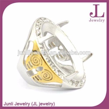 Stainless Steel Big Stone Ring Designs Dongguan Manufacturer