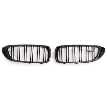 Hot Sale Carbon Fiber Black 2-Line Double Slat Grille for BMW 4 Series F32 M3 M4 2014-2016