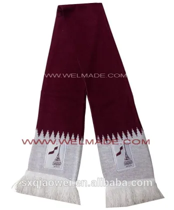 Qatar scarf/wool scarf/knitted scarf/ country flag scarf/fan scarf