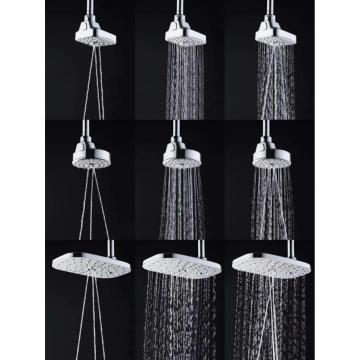 Chromed ABS Rainfall Self-Clean Bath Round Overhead Shower