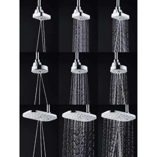 Shinny Chrome Plastic 8 Inch Spa Toilet Ceiling Mounted Shower Head