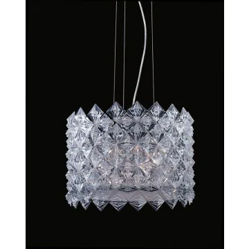 3 Lights Like-Crystal Acrylic Flower Oval Pendant Lamp