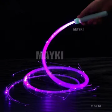 Colorful 360 Degree LED Fiber Optic Dance Whip Wand