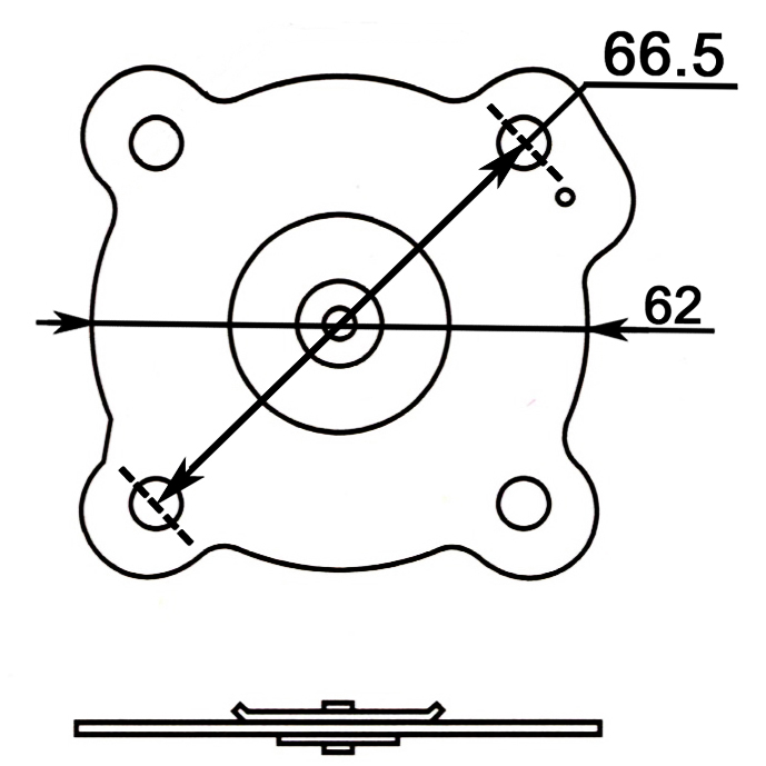 Dimension of Mecair Type 3/4'' Pulse Jet Valve Diaphragm: