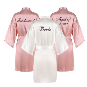 Women's Silk Robes Bridesmaid Bride Party Satin Robes