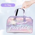 Su geçirmez Duffle Shimmery Dance Pulin Lady and Girl katlanabilir seyahat çantası için çok renkli Duffle Çantası