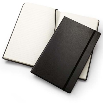 Custom sublimation a5 leather pu notebook black cover