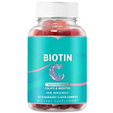 Strawberry Flavor Multivitamin Hair Growth Biotin Gummies