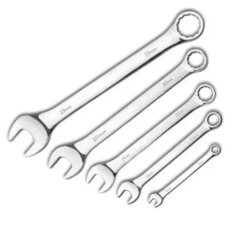 Professional Chrome Vanadium Steel Heat-Treated Dual-Purpose Wrench with Open Ring and Combination Features