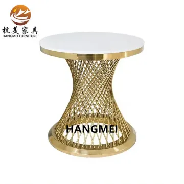 Modern Gold Frame Stainless Steel Mirrored Wedding Cake Table Decoration