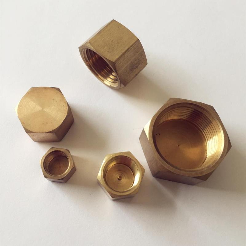 Pneumatic Fitting Hexagon Female Threaded Copper Brass End Plugs & Caps (1/8" - 3/4")